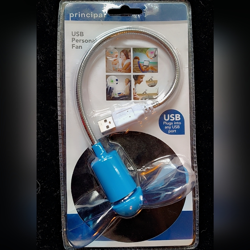 USB Personal Fan - Blue